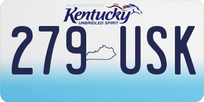 KY license plate 279USK