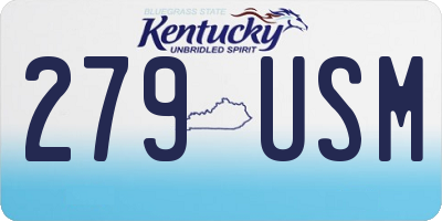 KY license plate 279USM