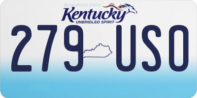 KY license plate 279USO