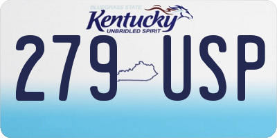 KY license plate 279USP