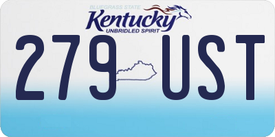 KY license plate 279UST
