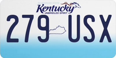 KY license plate 279USX