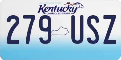 KY license plate 279USZ