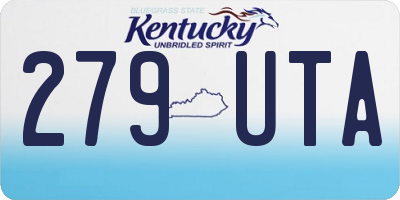 KY license plate 279UTA