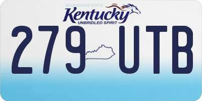 KY license plate 279UTB