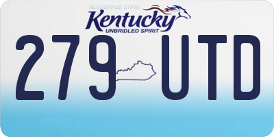 KY license plate 279UTD