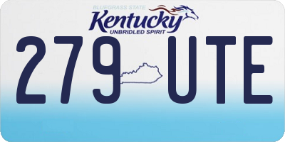 KY license plate 279UTE
