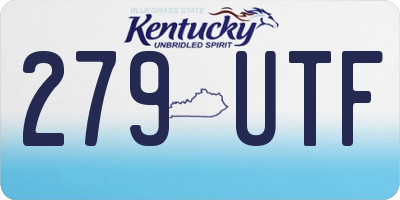 KY license plate 279UTF