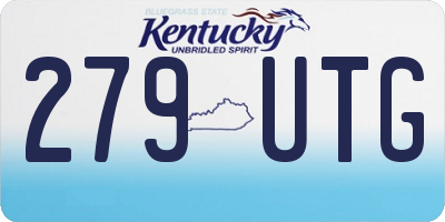 KY license plate 279UTG