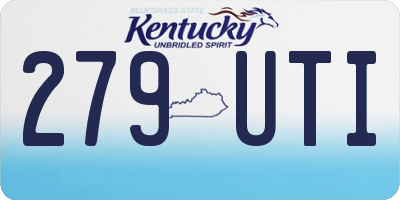KY license plate 279UTI