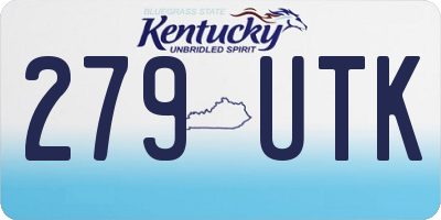 KY license plate 279UTK