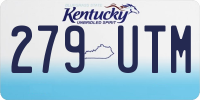 KY license plate 279UTM