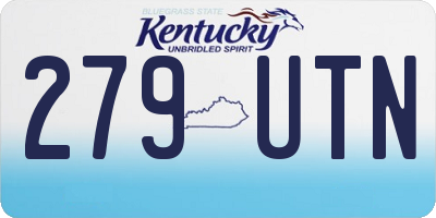KY license plate 279UTN