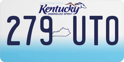 KY license plate 279UTO