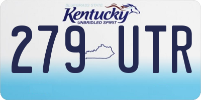 KY license plate 279UTR