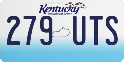 KY license plate 279UTS