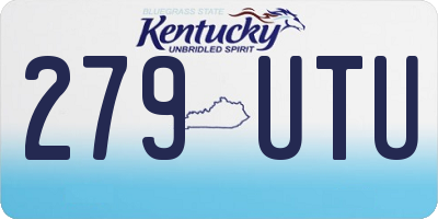 KY license plate 279UTU