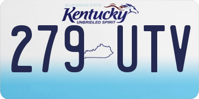 KY license plate 279UTV