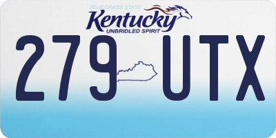 KY license plate 279UTX