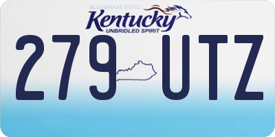 KY license plate 279UTZ