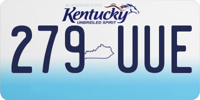 KY license plate 279UUE