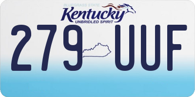 KY license plate 279UUF
