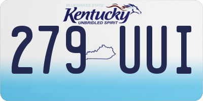 KY license plate 279UUI