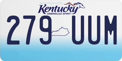 KY license plate 279UUM