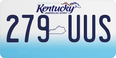 KY license plate 279UUS