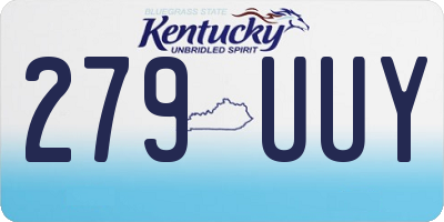 KY license plate 279UUY
