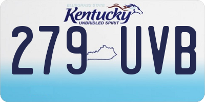 KY license plate 279UVB