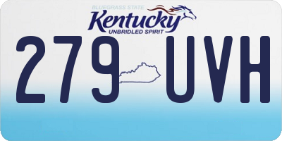 KY license plate 279UVH