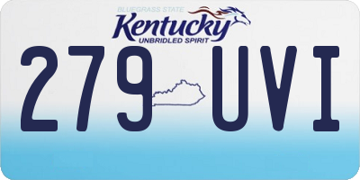 KY license plate 279UVI