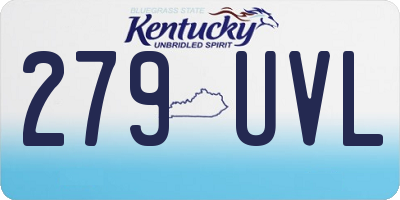 KY license plate 279UVL