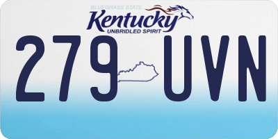 KY license plate 279UVN