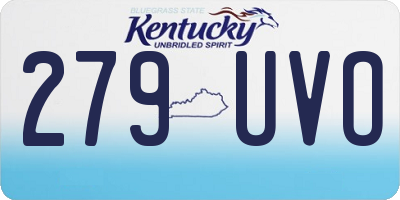 KY license plate 279UVO