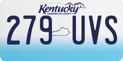 KY license plate 279UVS