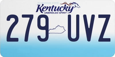 KY license plate 279UVZ