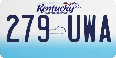 KY license plate 279UWA