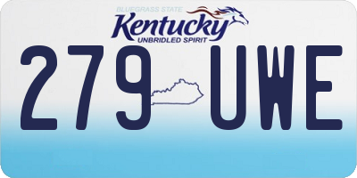 KY license plate 279UWE