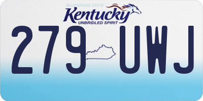 KY license plate 279UWJ