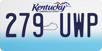 KY license plate 279UWP