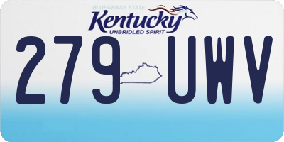 KY license plate 279UWV