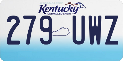 KY license plate 279UWZ