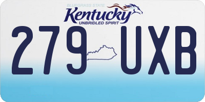 KY license plate 279UXB