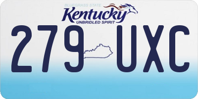 KY license plate 279UXC