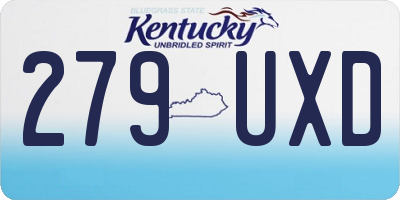 KY license plate 279UXD