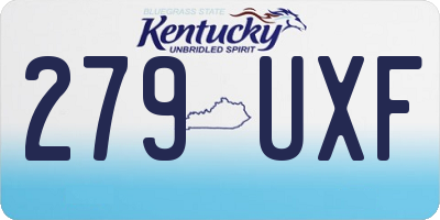 KY license plate 279UXF