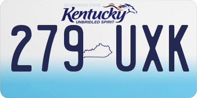 KY license plate 279UXK