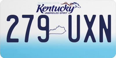 KY license plate 279UXN